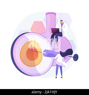 Artificial reproduction abstract concept vector illustration. Reproduction, in vitro fertilization service, artificial insemination, infertility help, Stock Vector
