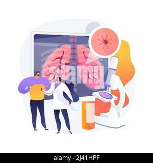 Chronic obstructive pulmonary disease abstract concept vector illustration. Obstructive pulmonary disease, chronic bronchitis, emphysema, COPD treatme Stock Vector