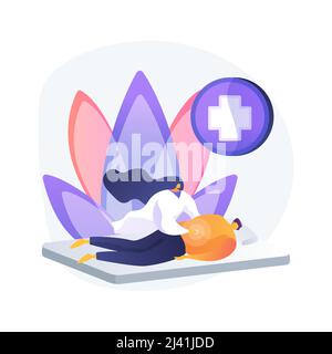 Professional massage therapy abstract concept vector illustration. Professional sport therapy, massage injury treatment, wellness services, spa relaxa Stock Vector