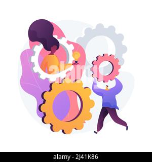 STEM activities abstract concept vector illustration. STEM during quarantine, fun home learning activity, self-isolation science entertainment, engine Stock Vector
