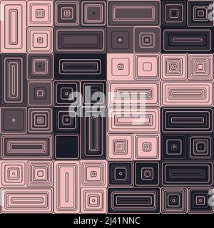 Abstract vector graphics design made with generative art approach using different geometric shapes and bold forms for poster, cover, art, presentation Stock Vector