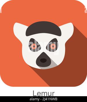 Cute lemur face icon design  vector illustration Stock Vector