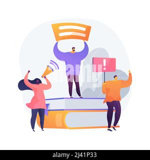 Student activism abstract concept vector illustration. Campus activism, political and environmental change, economic and social movement, student grou Stock Vector