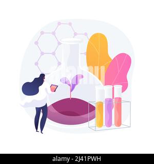 Soil chemistry abstract concept vector illustration. Soil chemical analysis, bioremediation, environmental problem, laboratory service, pollution leve Stock Vector