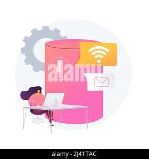 Public hotspot. Remote access to computer. Signal wave. Home wifi, internet connection, router spot. Receiving and sending mail. Sharing link. Vector Stock Vector