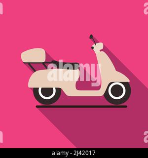 cute motorcycle flat icon design  vector illustration Stock Vector