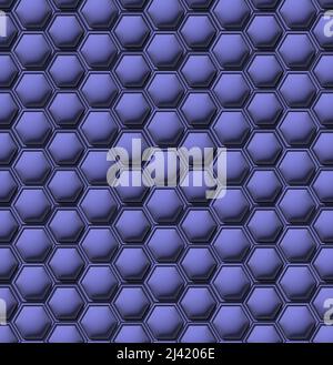 3D abstract purple hexagon pattern. Purple honeycombs design background. Stock Photo