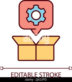New details delivery RGB color icon Stock Vector