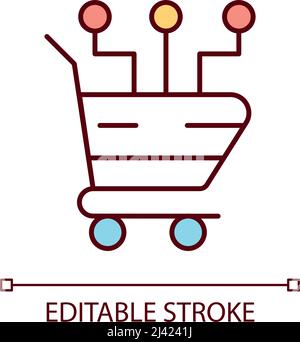 E commerce business RGB color icon Stock Vector