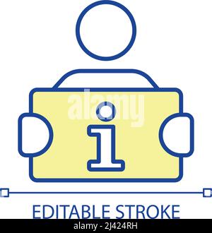 Provide information RGB color icon Stock Vector