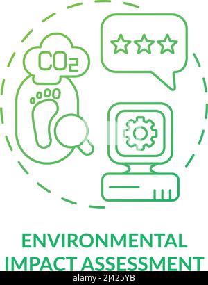 Environmental impact assessment green concept icon Stock Vector Image ...