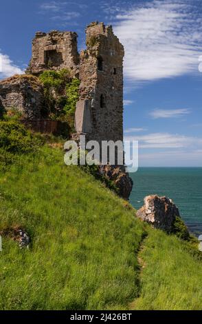 Dunure castle ruins, Ayrshire, Scotland Stock Photo