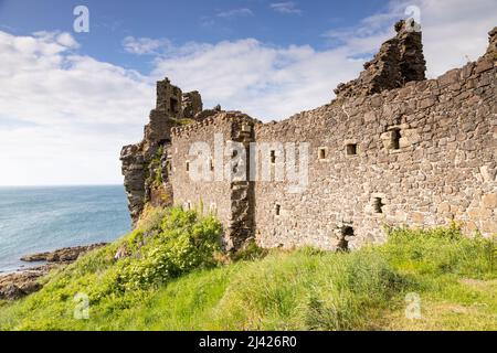 Dunure castle ruins, Ayrshire, Scotland Stock Photo
