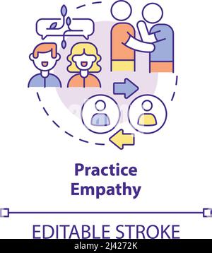 Practice empathy concept icon Stock Vector
