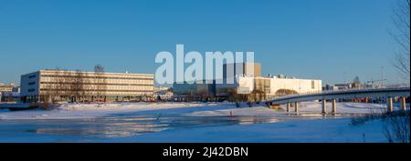 View of Oulu in wintertime Stock Photo