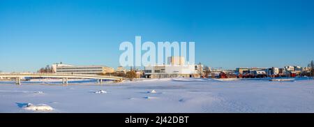 View of Oulu in wintertime Stock Photo