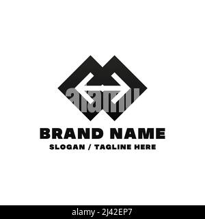 Letter MW logo design template. This logo is very suitable for any kind of business or industry that is engaged in any field. Stock Vector