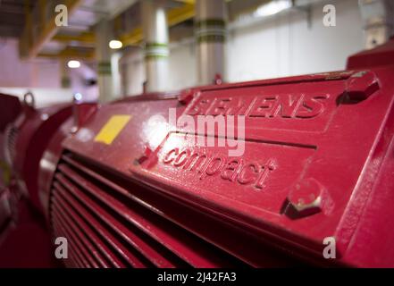 Siemens Compact AC motor installed at a district cooling plant Stock Photo