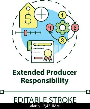 Extended producer responsibility concept icon Stock Vector