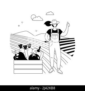 Biodynamic farming abstract concept vector illustration. Organic ...