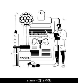 Human papillomavirus treatment abstract concept vector illustration. Human papillomavirus medication, HPV treatment, immune system response, relieve s Stock Vector