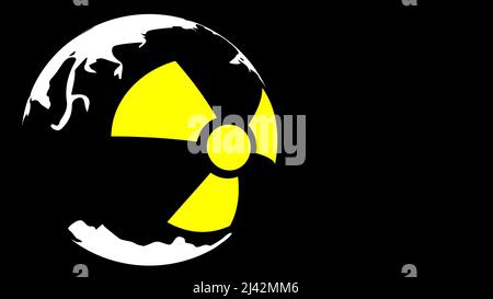 Stylized sign of atomic danger. Nuclear weapon. Stock Photo