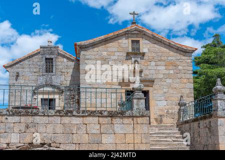 Church of Saint Tiago and Cabrais chapel in Belmonte, Portugal. Stock Photo