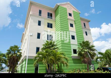 The tallest building on Grand Cayman island in George Town (Cayman Islands). Stock Photo