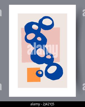 Printable wall art vector poster set. Stock Vector