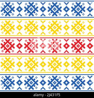 Ornament lines seamless colour pattern Stock Vector