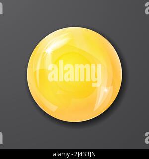 Orange transparent empty bubble Stock Vector