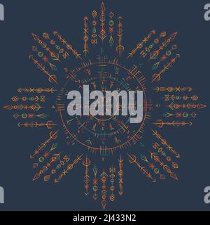 Abstract runes colorful wallpaper Stock Vector Image & Art - Alamy