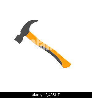 A hammer. Working tool Illustration in flat style. Eps 10 Stock Vector