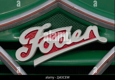 Foden Vehicle Marque on a classic lorry Stock Photo