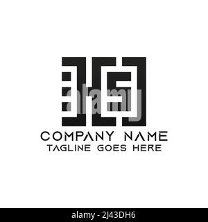 Letter HS logo design template. This logo is very suitable for any kind of business or industry that is engaged in any field. Stock Vector