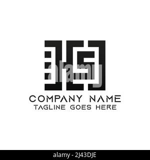 Letter HS logo design template. This logo is very suitable for any kind of business or industry that is engaged in any field. Stock Vector
