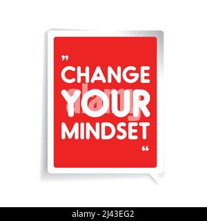 Change your mindset. Inspirational motivational quote Stock Vector
