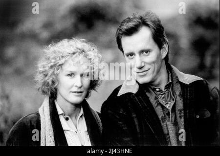 Glenn Close, James Woods, on-set of the Film, 'Immediate Family', Columbia Pictures, 1989 Stock Photo