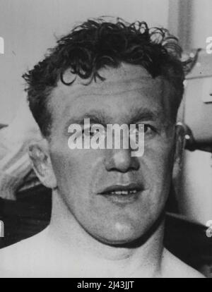 Olympic Gallery : Bertil Antonsson - The Swedish heavyweight Olympic Wrestler. April 13, 1952. (Photo by Paul Popper). Stock Photo