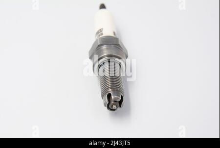 Spark plug types, old 4-prong spark plug Stock Photo