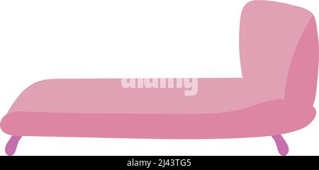 Isolated pink couch with no pillows Vector Stock Vector