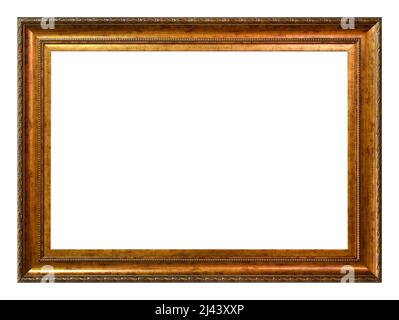 Antique gold frame isolated on the white background vintage style Stock Photo