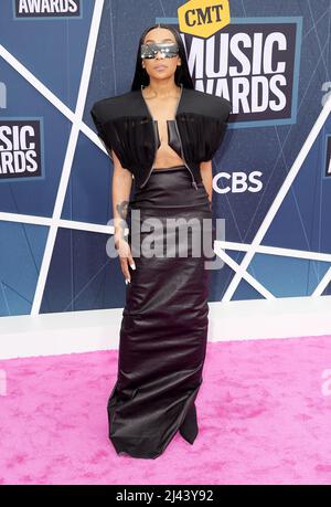 Nashville, USA. 11th Apr, 2022. Monica attends the 2022 CMT Music Awards at Nashville Municipal Auditorium on April 11, 2022 in Nashville, Tennessee. Photo: Ed/imageSPACE/Sipa USA Credit: Sipa USA/Alamy Live News Stock Photo