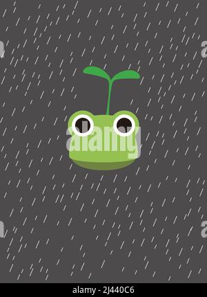 Portrait of frog, wearing something, cool style Stock Vector