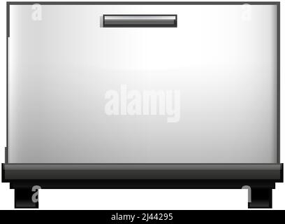 Refridgerator on white background illustration Stock Vector