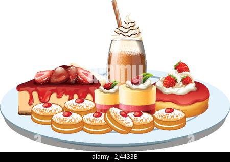 https://l450v.alamy.com/450v/2j4433b/set-of-various-strawberry-desserts-illustration-2j4433b.jpg