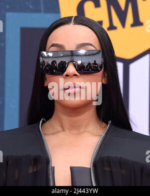 Nashville, USA. 11th Apr, 2022. Monica at the 2022 CMT Music Awards held at the Nashville Municipal Auditorium on April 11, 2022 in Nashville, TN. © Tammie Arroyo/AFF-USA.com Credit: AFF/Alamy Live News Stock Photo