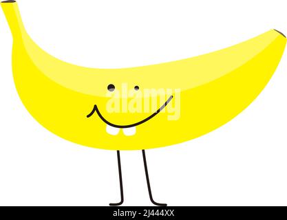 Cute funny banana, vector illustration Stock Vector