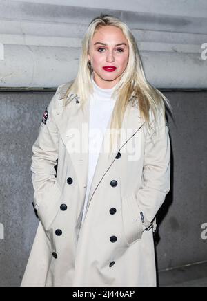 London, UK. 07th Apr, 2022. Aimee Fuller arrives at the Australia House in London for 'The Hidden Sea' wine event. The event was organized to celebrate the brand removing over 10 million plastic bottles from the ocean. Credit: SOPA Images Limited/Alamy Live News Stock Photo