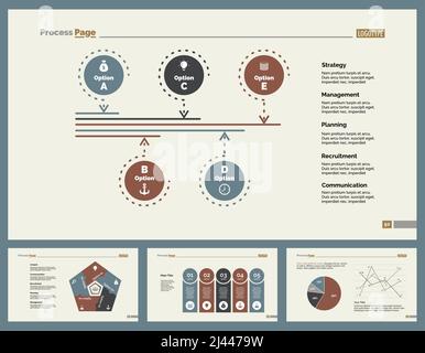Infographic design set can be used for workflow layout, diagram, annual report, presentation, web design. Business and management concept with process Stock Vector